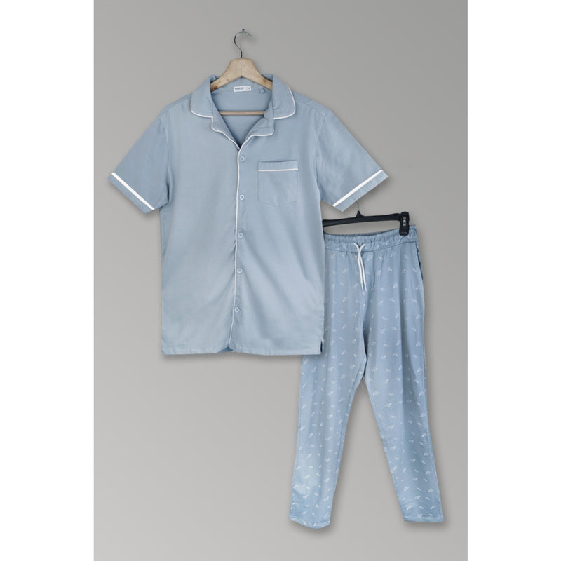 Lt. Blue Pyjama Nightwear Suit | Montivo Pakistan