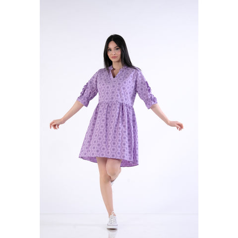 Lilac Textured Dress | Montivo Pakistan
