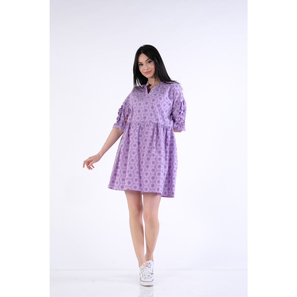 Lilac Textured Dress | Montivo Pakistan