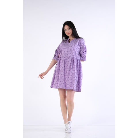 Lilac Textured Dress | Montivo Pakistan