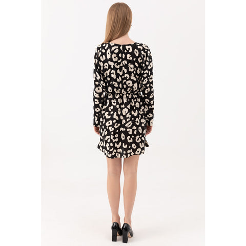 Patterned Sleeves Slit Dress | Montivo Pakistan