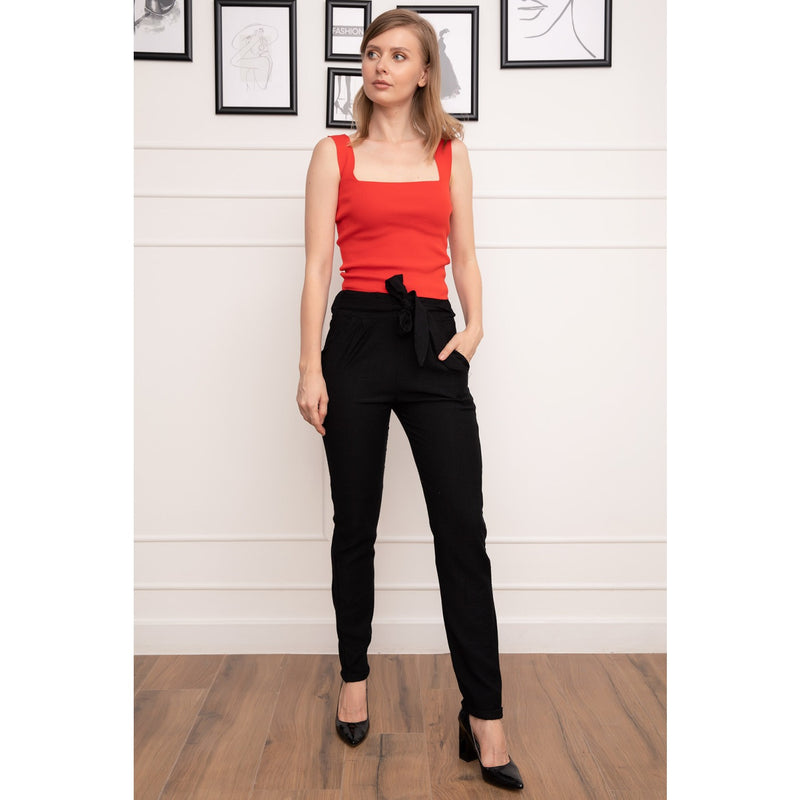 Black Belted Trousers | Montivo Pakistan
