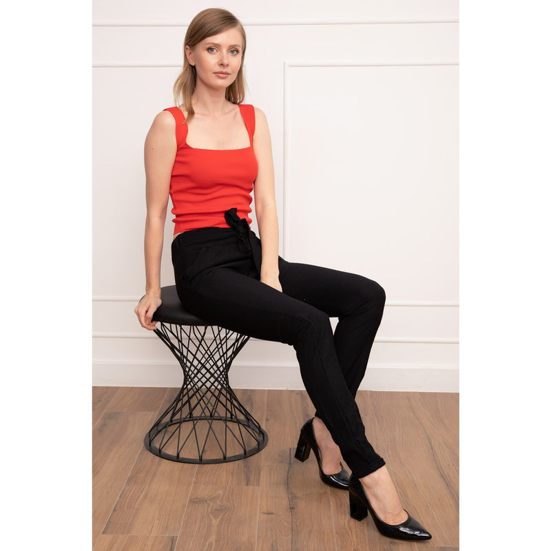 Black Belted Trousers | Montivo Pakistan