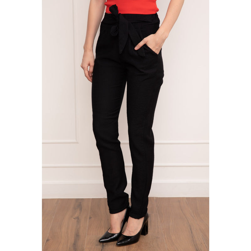 Black Belted Trousers | Montivo Pakistan