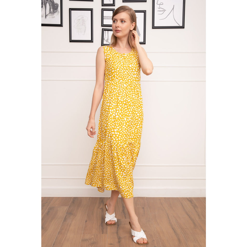 Yellow Printed Dress | Montivo Pakistan