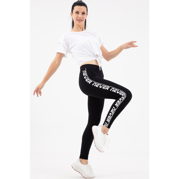 Black Side Stripe Leggings | Montivo Pakistan