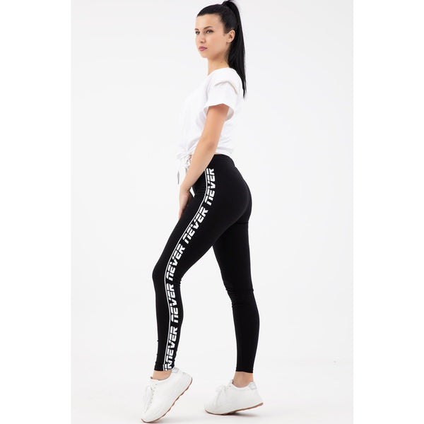 Black Side Stripe Leggings | Montivo Pakistan