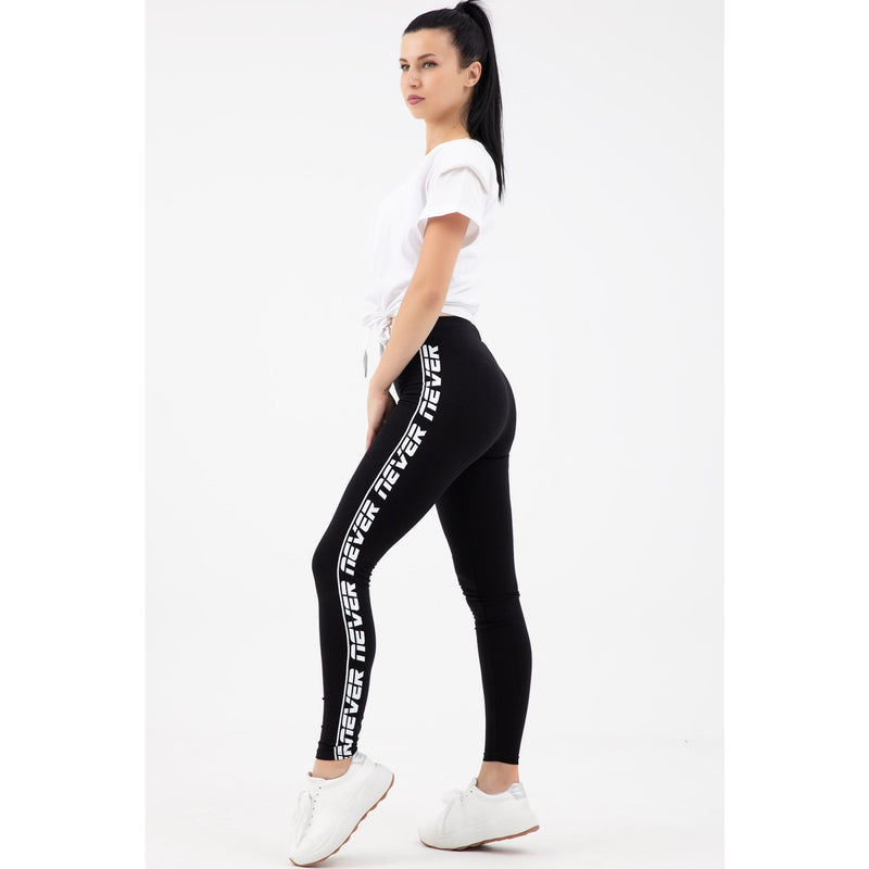 Black Side Stripe Leggings | Montivo Pakistan