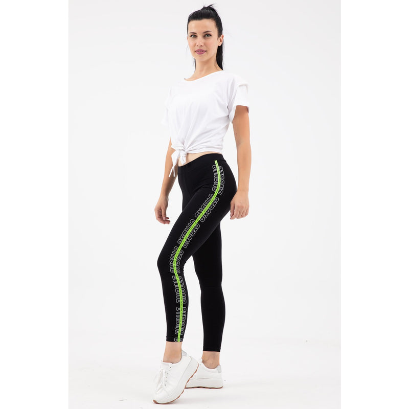 Black Printed Sports Leggings | Montivo Pakistan