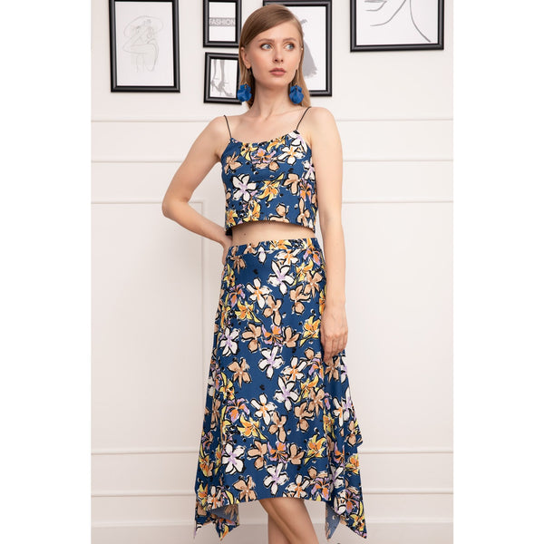Blue Floral Co-Ord Set | Montivo Pakistan
