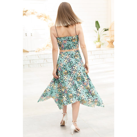 Green Floral Co-Ord Set | Montivo Pakistan