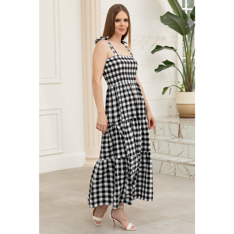 Plaid Strap Dress | Montivo Pakistan