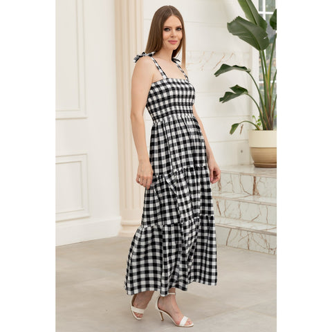 Plaid Strap Dress | Montivo Pakistan