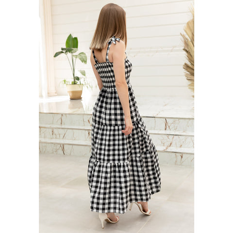 Plaid Strap Dress | Montivo Pakistan