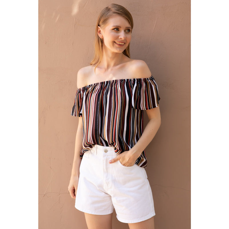 Printed Offshoulder Blouse | Montivo Pakistan