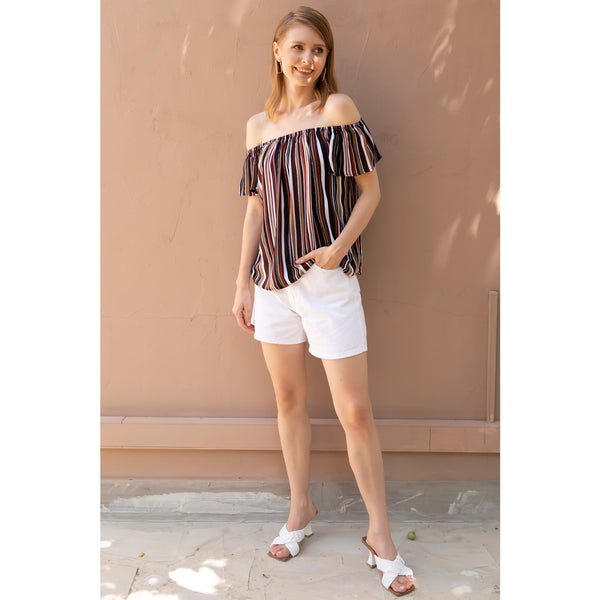 Printed Offshoulder Blouse | Montivo Pakistan