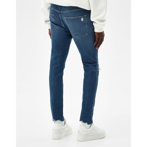 BSK Super Skinny Blue Ripped Jeans | Montivo Pakistan