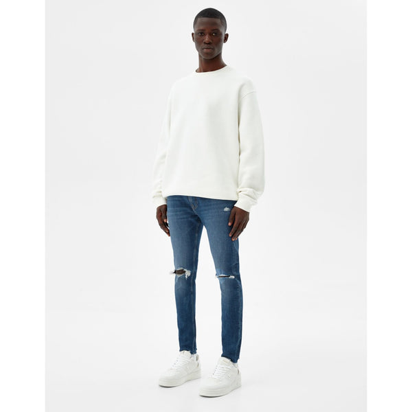 BSK Super Skinny Blue Ripped Jeans | Montivo Pakistan