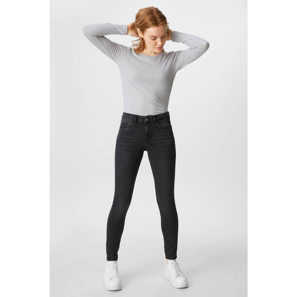 CA Mid Rise Skinny Charcoal Jeans | Montivo Pakistan