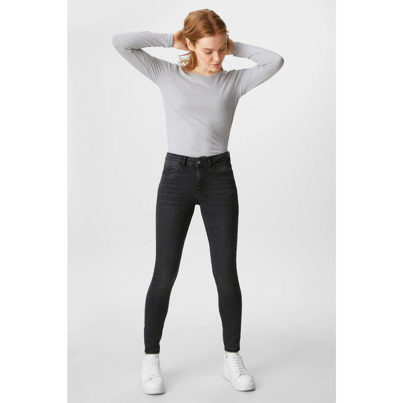 CA Mid Rise Skinny Charcoal Jeans | Montivo Pakistan