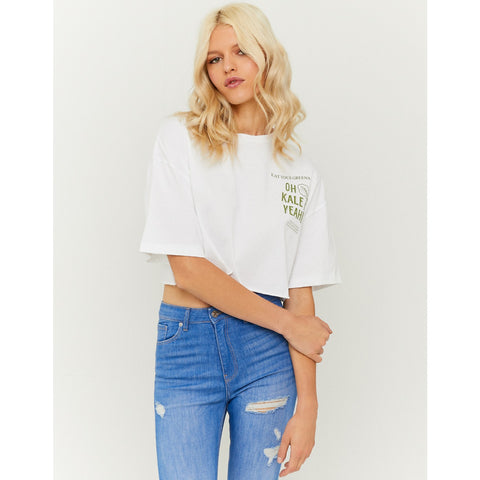 TW Cropped Oversize Print Tshirt | Montivo Pakistan