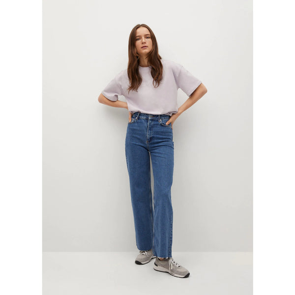 MNG Lilac Printed Cotton T-shirt | Montivo Pakistan