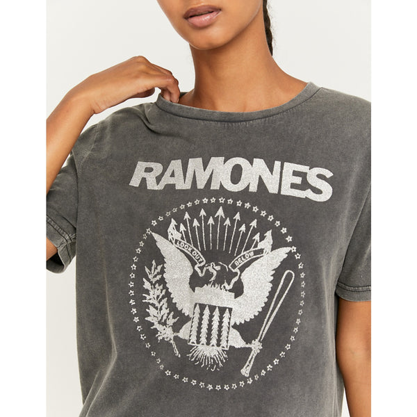 TW Charcoal Glitter Print Tshirt | Montivo Pakistan