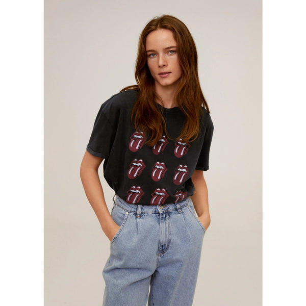 MNG Charcoal Rolling Stones Tshirt | Montivo Pakistan