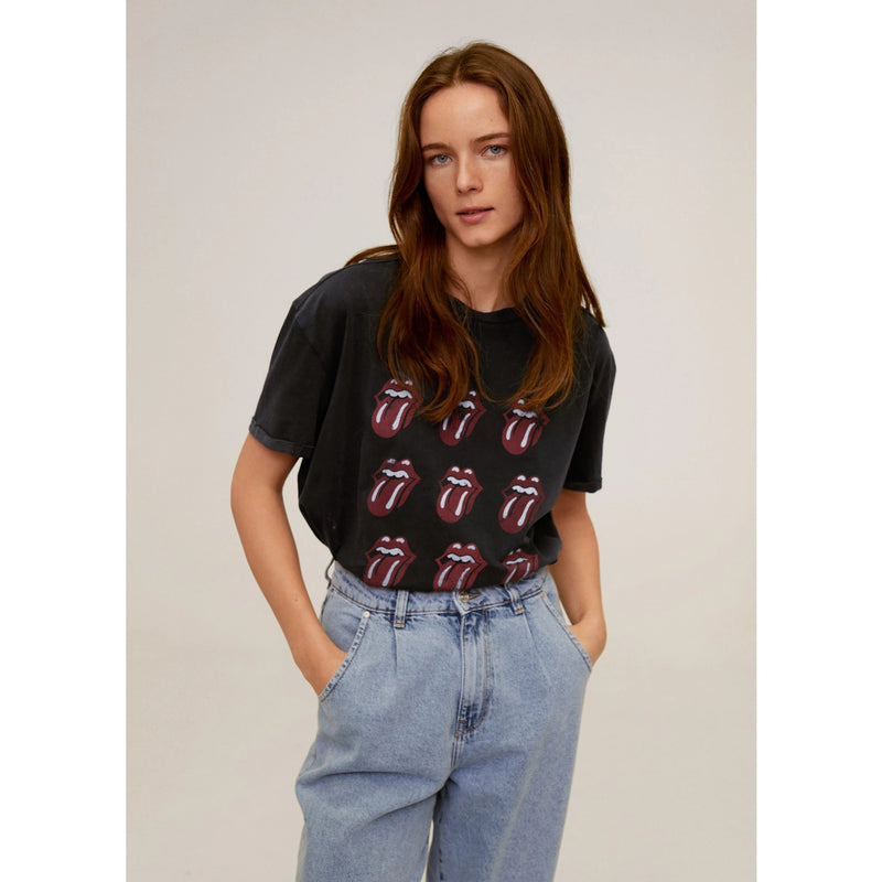MNG Charcoal Rolling Stones Tshirt | Montivo Pakistan