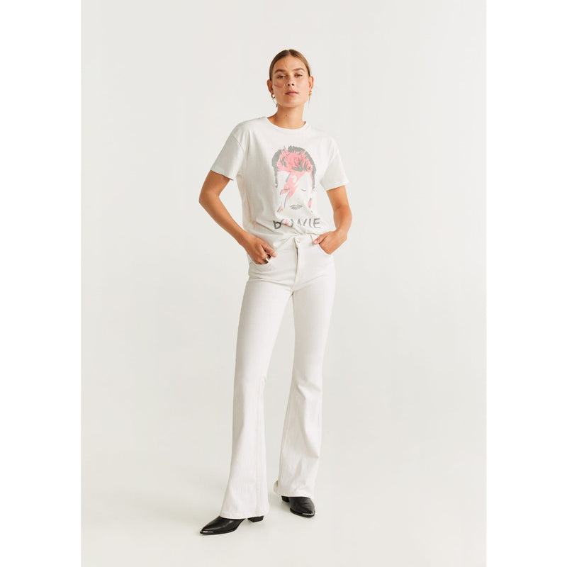 MNG Bowie Cotton White Tshirt | Montivo Pakistan