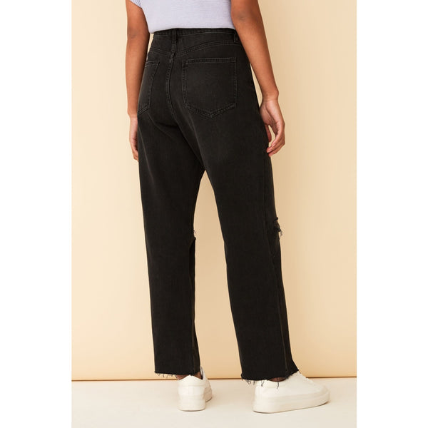 FF Black Straight Ripped Jeans | Montivo Pakistan