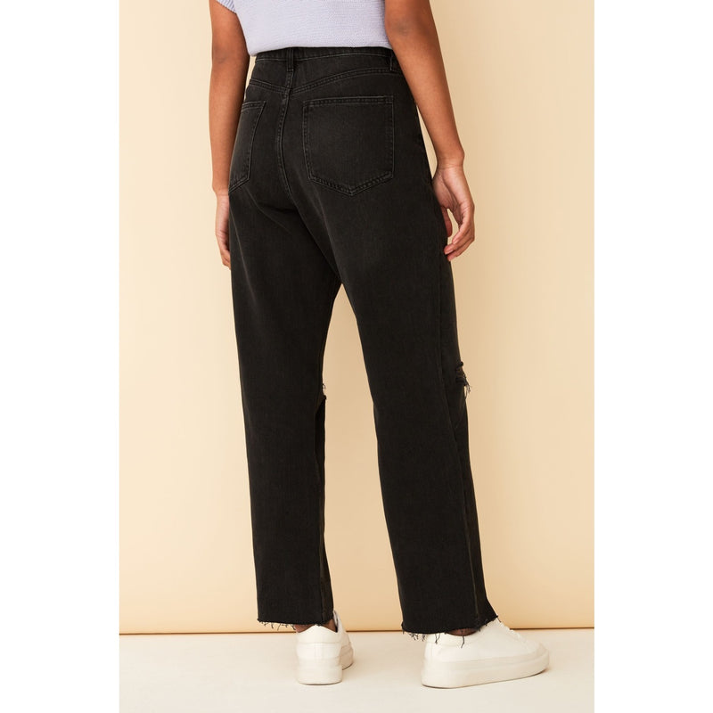 FF Black Straight Ripped Jeans | Montivo Pakistan