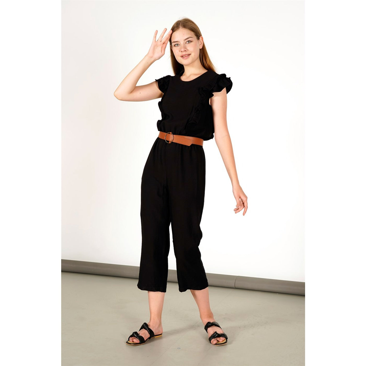 Black Belted Jumpsuit | Montivo Pakistan