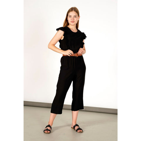 Black Belted Jumpsuit | Montivo Pakistan
