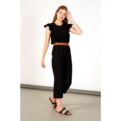 Black Belted Jumpsuit | Montivo Pakistan