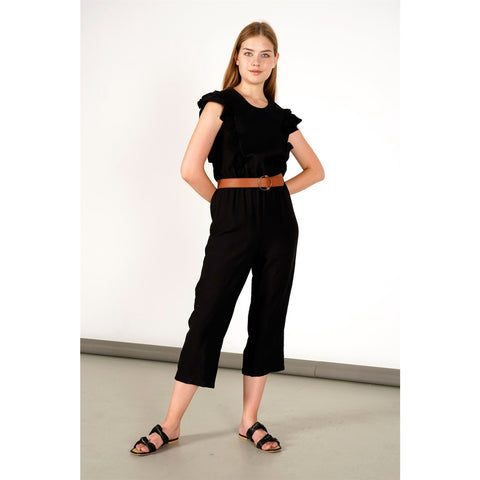 Black Belted Jumpsuit | Montivo Pakistan