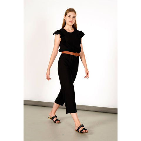 Black Belted Jumpsuit | Montivo Pakistan