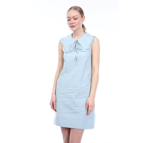 Light Green Frill Poplin Dress | Montivo Pakistan