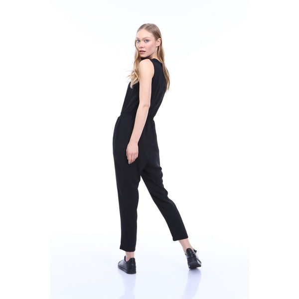 Black Sleeveless Jumpsuit | Montivo Pakistan