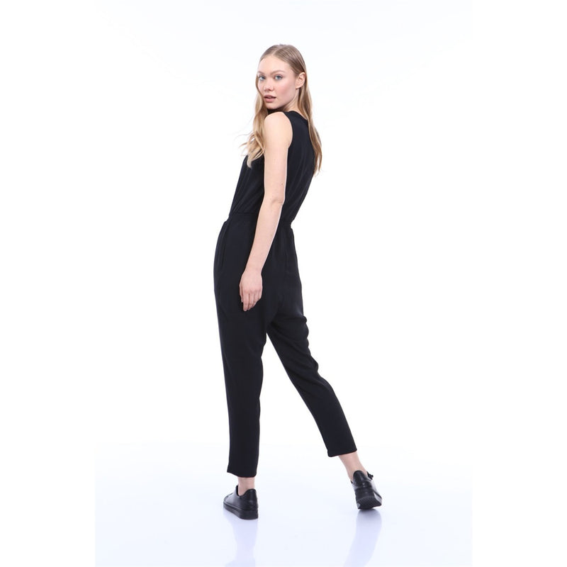 Black Sleeveless Jumpsuit | Montivo Pakistan
