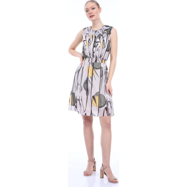 Green Frill Neck Chiffon Dress | Montivo Pakistan