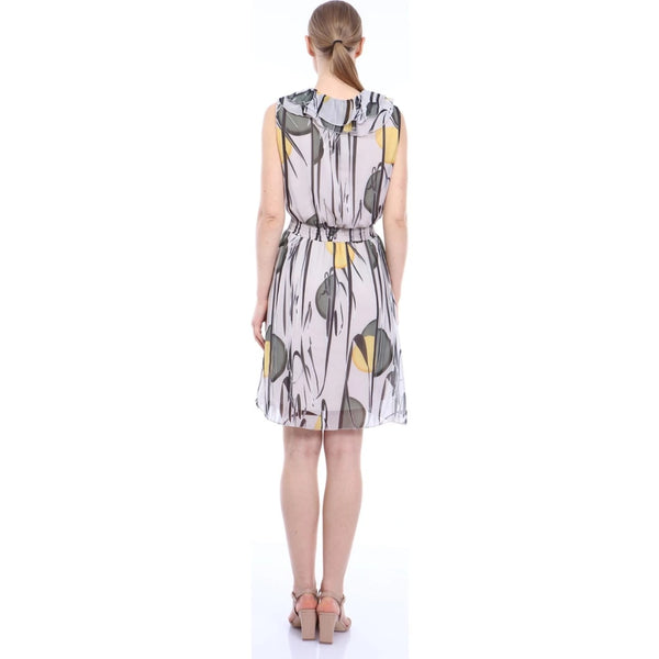 Green Frill Neck Chiffon Dress | Montivo Pakistan