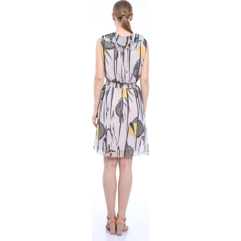 Green Frill Neck Chiffon Dress | Montivo Pakistan