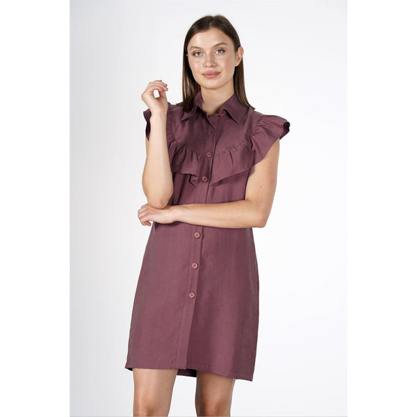 Rose Neck Frill Dress | Montivo Pakistan