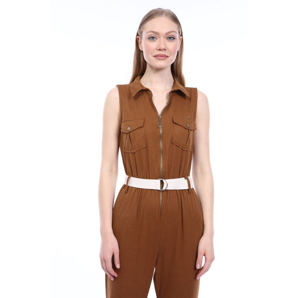 Brown Denim Jumpsuit | Montivo Pakistan