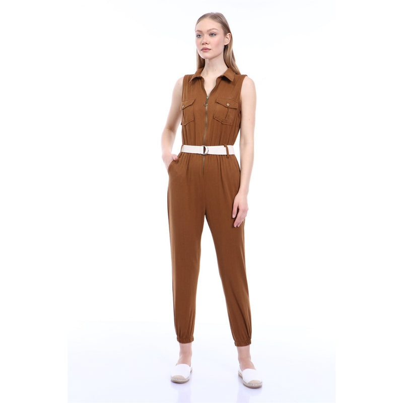 Brown Denim Jumpsuit | Montivo Pakistan