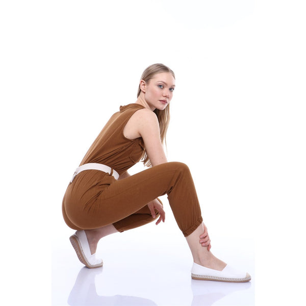 Brown Denim Jumpsuit | Montivo Pakistan