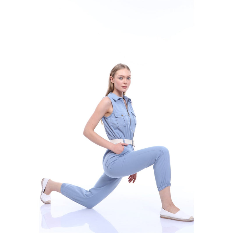 Light Blue Denim Jumpsuit | Montivo Pakistan