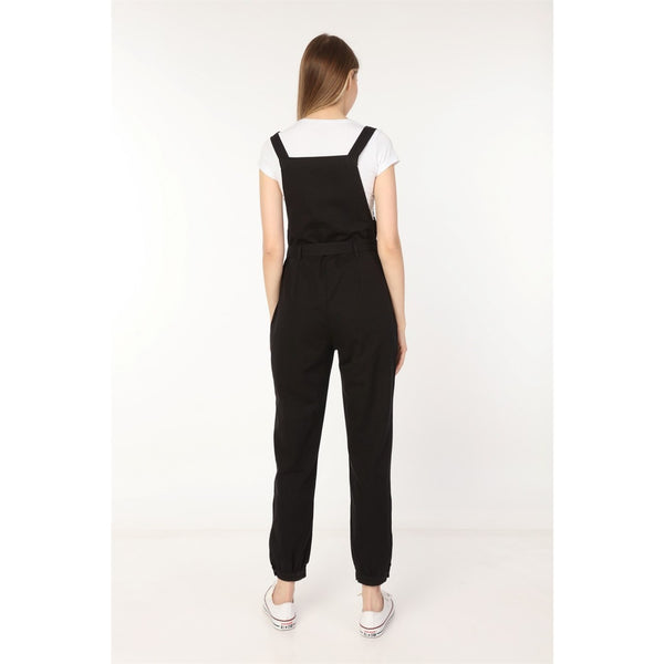 Black Denim Dungaree Jumpsuit | Montivo Pakistan