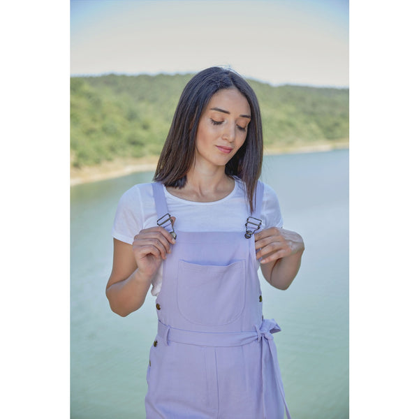 Lilac Denim Dungaree Jumpsuit | Montivo Pakistan